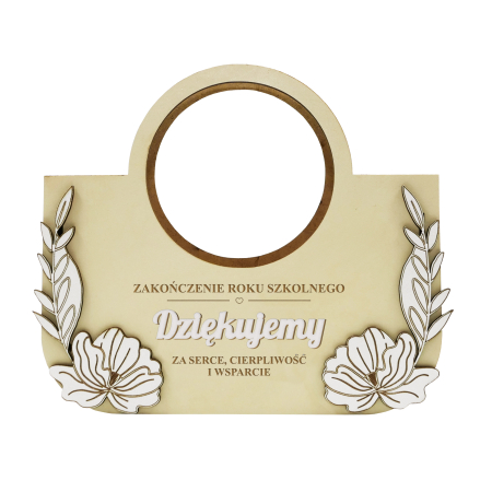 Prezent na Zakończenie roku wyjątkowa personalizowana torebka flowerbox na słodycze na kwiaty gotowy prezent
